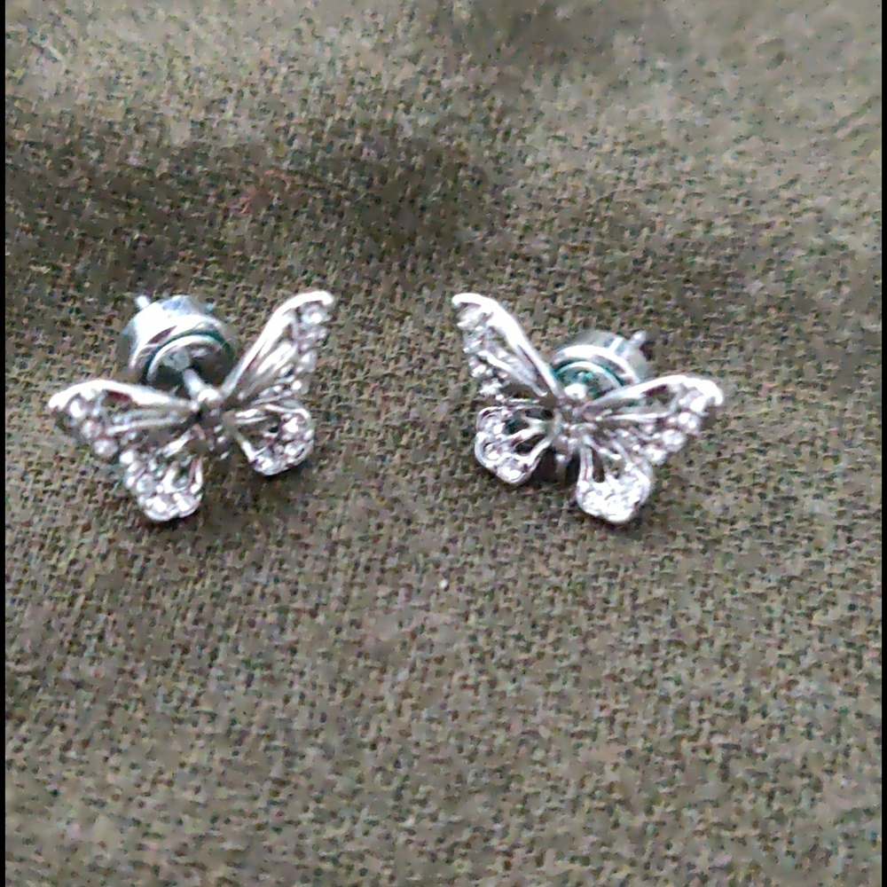 Butterfly post earrings